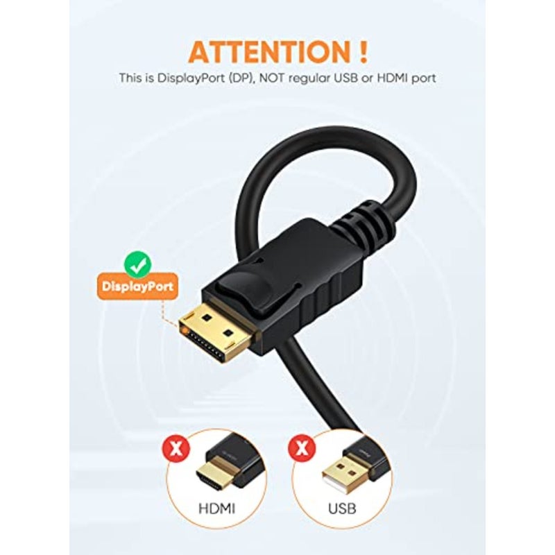 For desktop monitors and projectors, copper with gold plating, black, 1.8-meter cable with stable signal transmission - Image 2