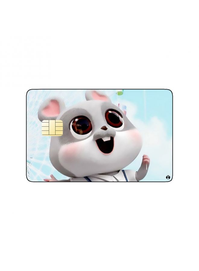 RKN PRINTED BANK CARD STICKER Cute Chibi Hamster Drawing - Image 2
