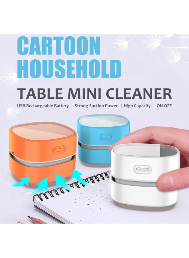 Bukela Desktop Vacuum Cleaner,Mini Table dust Sweeper Energy Saving with auto Power-Off Function,High Endurance up to 400 mins,Cordless&360º Rotatable Design for Keyboard/Office(Orange Charging) - Image 4