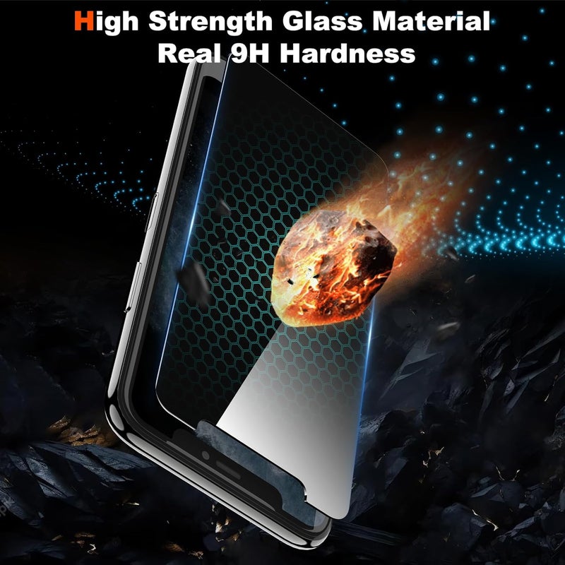 YMHML 2 Pack Compatible for iPhone 11 Pro Max/Xs Max Privacy Screen Protector Tempered Glass, Anti Spy Privacy Screen for iPhone Accessories, Case Friendly Private Film - Image 3