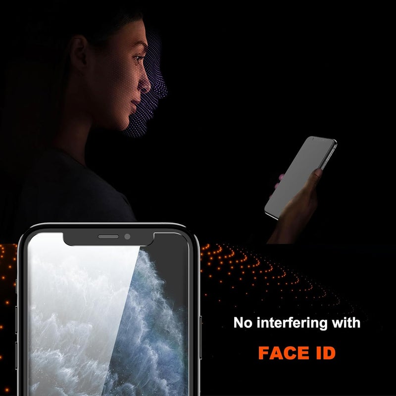 YMHML 2 Pack Compatible for iPhone 11 Pro Max/Xs Max Privacy Screen Protector Tempered Glass, Anti Spy Privacy Screen for iPhone Accessories, Case Friendly Private Film - Image 4