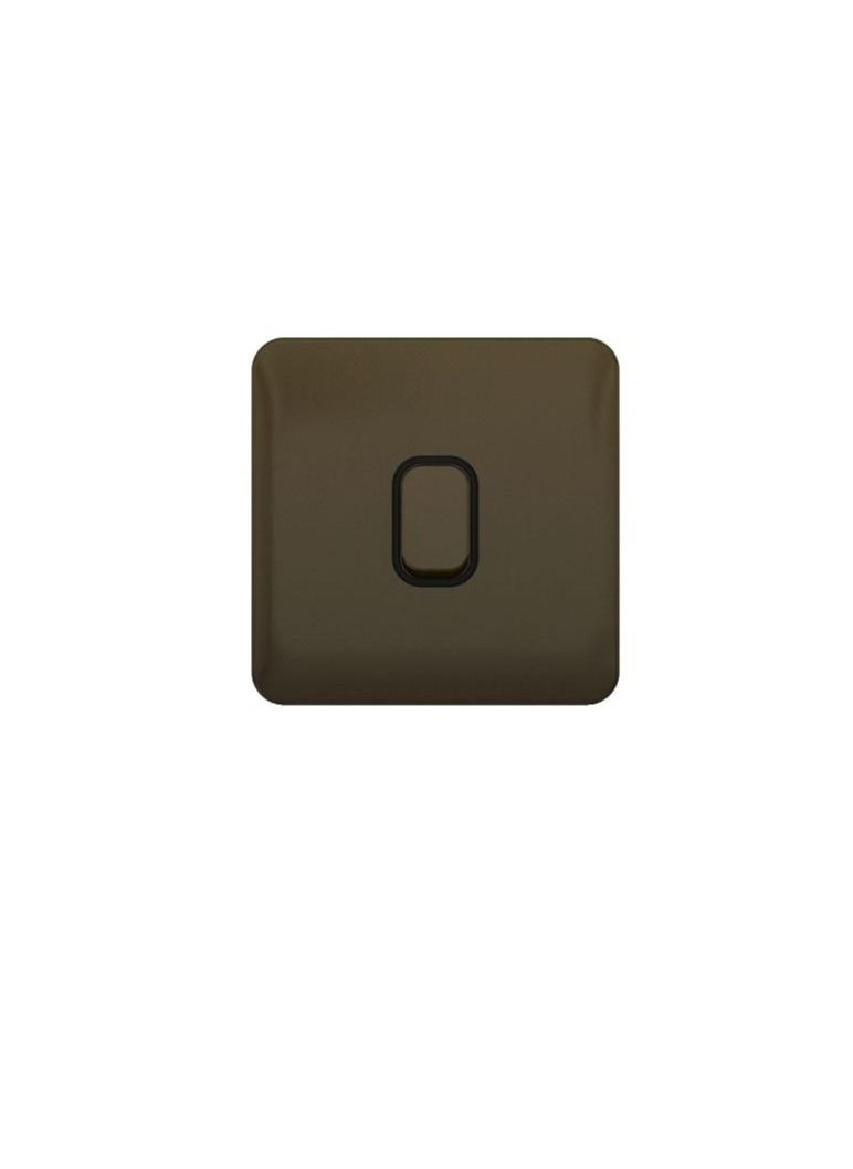 Schneider Electric Schneider Electric GGBL1012RBMBS Lisse Retractive Switch 1 Gang 2 Way -10A Mocha Bronze with Black Interior  - Image 1