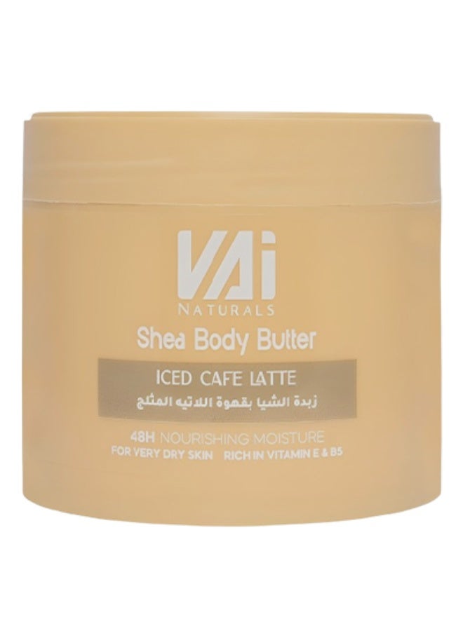 VAI 10 قطع كريم شيا بودي بنكهة لاتيه مثلج ترطيب مغذي يدوم 48 ساعة للبشرة شديدة الجفاف غني بفيتامين هـ - Image 2