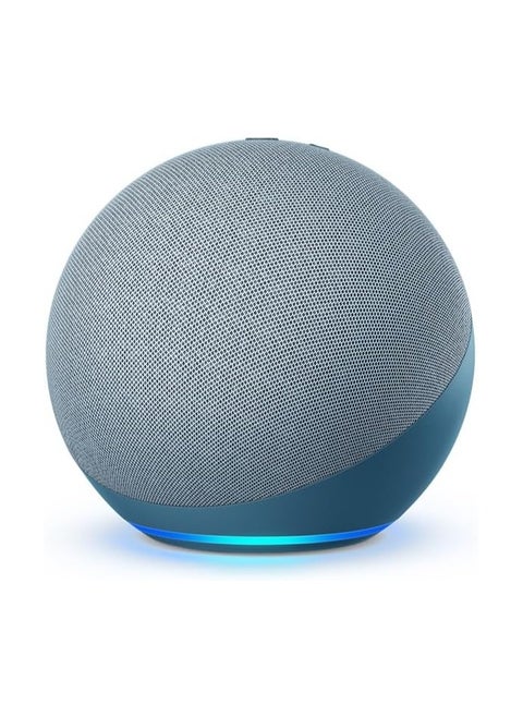 Echo (4th Gen) | smart bluetooth speaker with Alexa and premium sound | Use your voice to control your smart home devices, play the Quran or music, and more (speaks English & Khaleeji) | Blue