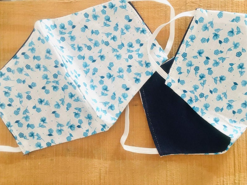 Floral Cotton Face Mask Reusable Washable Reversible Printed Mask For Women 2 Layer protection Pack Of 3  - Image 4