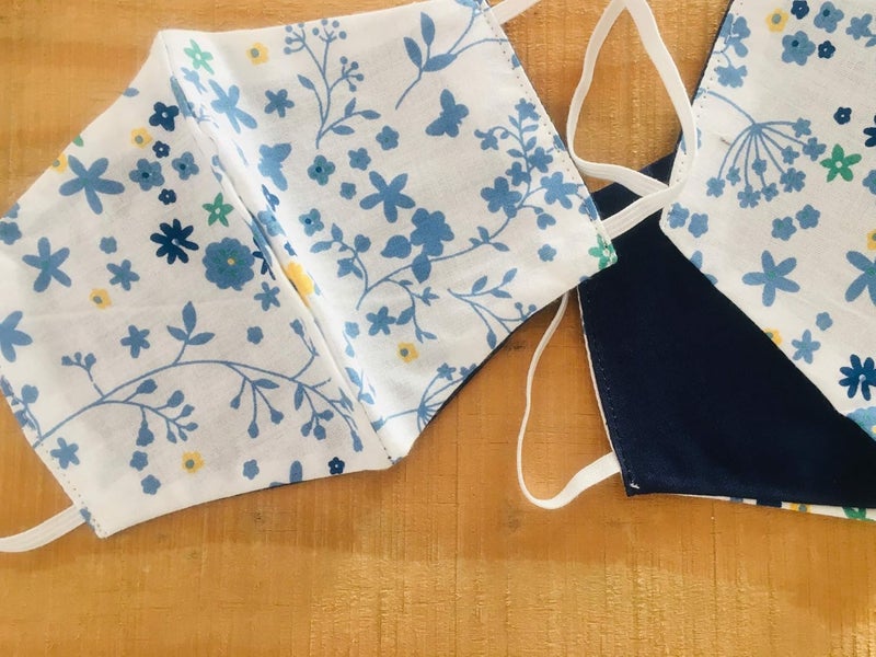 Floral Cotton Face Mask Reusable Washable Reversible Printed Mask For Women 2 Layer protection Pack Of 3  - Image 3