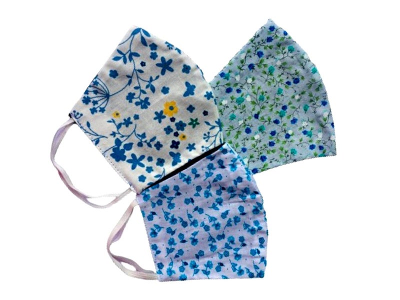 Floral Cotton Face Mask Reusable Washable Reversible Printed Mask For Women 2 Layer protection Pack Of 3  - Image 1