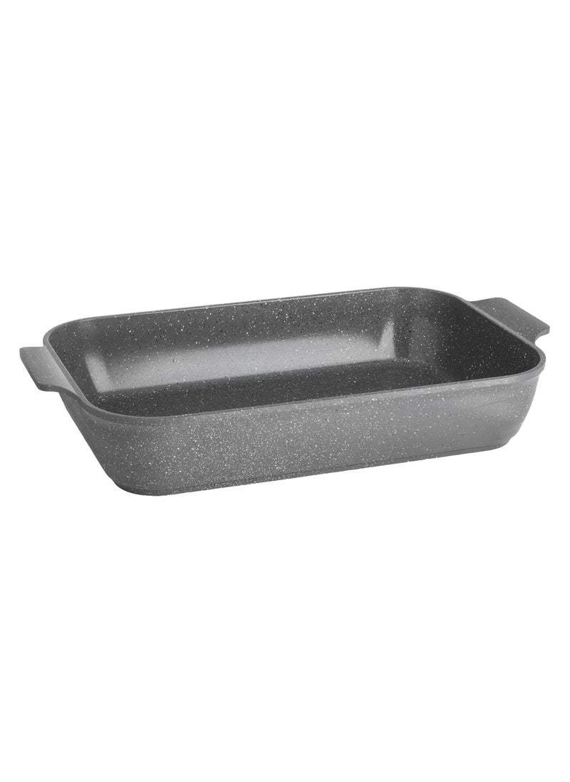 Badraig - 16-Piece Granite Cookware Set Saudi Made Safe Dishwasher, PTFE/PFOA Free, Marble Nonstick Coating Stock Pot Fry Pan Grill Pan Pancake pan Kitchen Tool Silicone Grip - Grey - Image 1