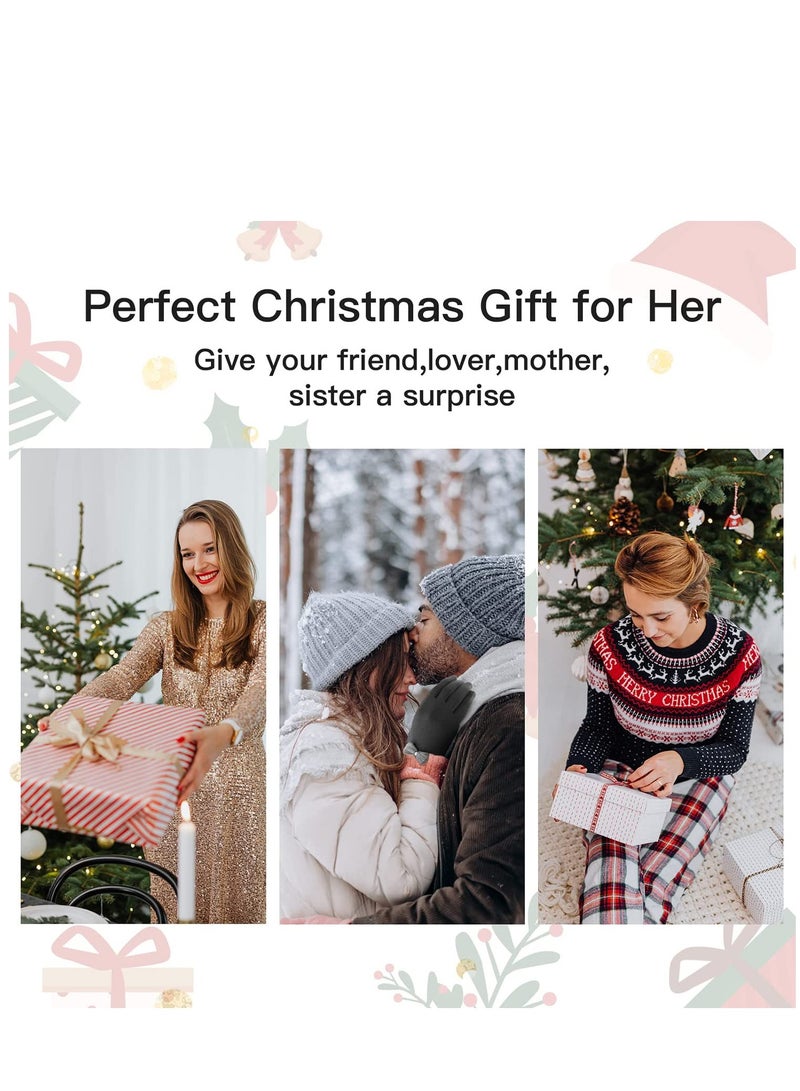 SYOSI Women Winter Gloves Warm Gloves Windproof Gloves for Women Girls Winter Using Fleece Lined Thick Warm Gloves Gifts - Image 5