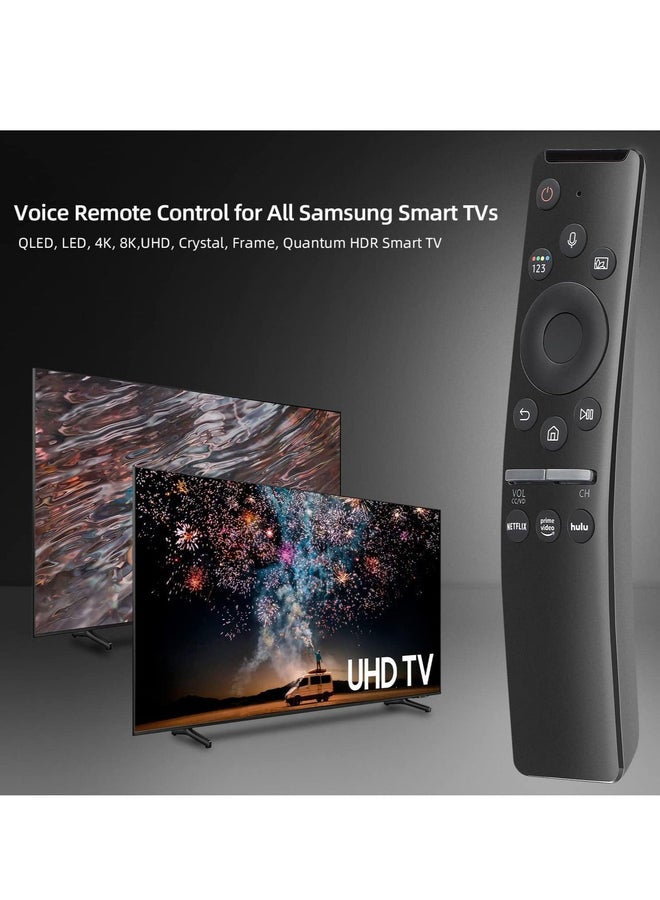 HuHa Universal Voice Remote Control for Samsung Smart TV LED QLED 4K 8K UHD Crystal Frame HDR Curved Smart TVs, with Shortcut Buttons for Netflix, Prime Video - Image 2