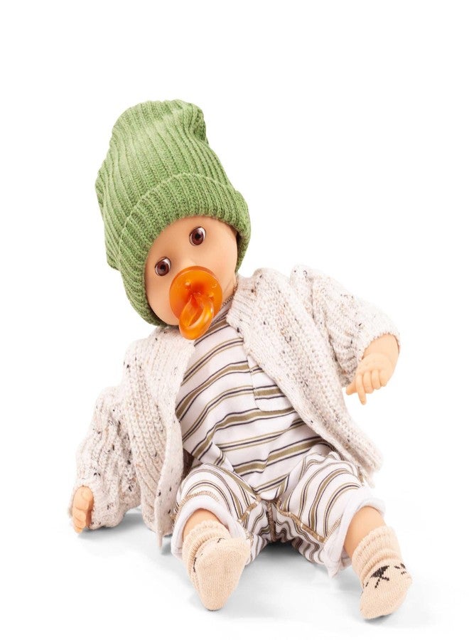 Götz Gotz 2420562 Muffin Urban Stripes - 13" Tall Baby Doll Without Hair and Brown Sleeping Eyes. - Image 1