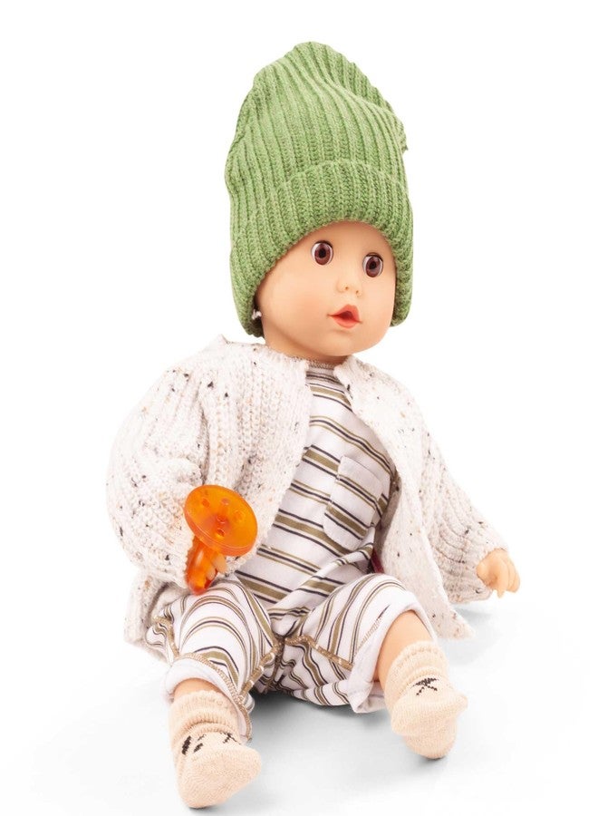 Götz Gotz 2420562 Muffin Urban Stripes - 13" Tall Baby Doll Without Hair and Brown Sleeping Eyes. - Image 4
