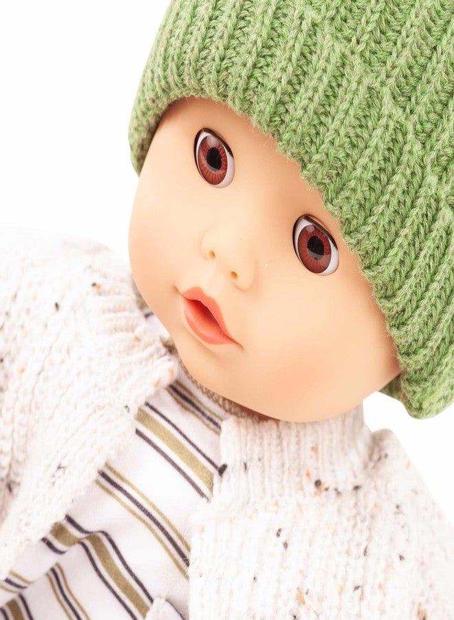 Götz Gotz 2420562 Muffin Urban Stripes - 13" Tall Baby Doll Without Hair and Brown Sleeping Eyes. - Image 2