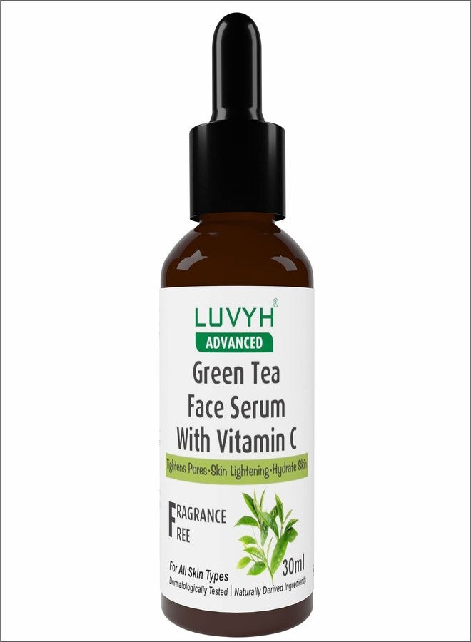 Luvyh Green Tea Face serum with Vitamin C- For Smoothening & Brightening 30ML - Image 1