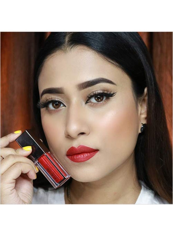 Colorbar Starry Flip Matte Lipcolor Hot As Hell-001 | Long lasting & Lightweight | Suitable for all skin types | Smooth texture | Pigment rich formula - Image 5