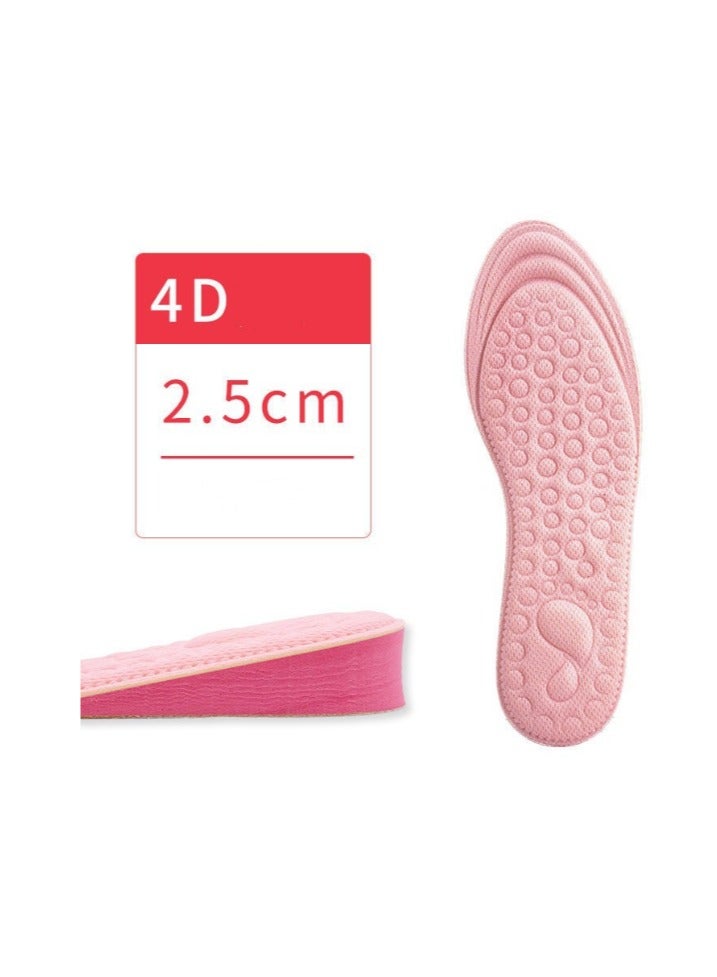 EBMINI New Anti Odor Sweat Absorbing Insole Increased Height Inside 2.5cm 