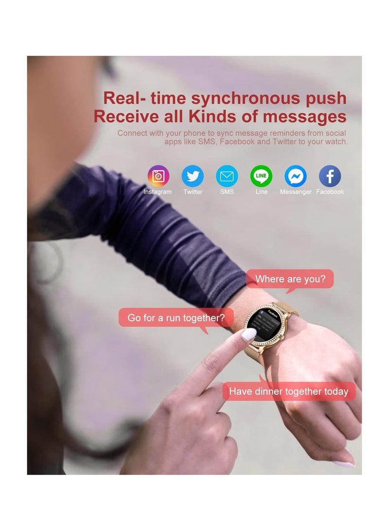 RollsTimi  EmpowerHER: i58 Women's Gold Smartwatch Your Ultimate Fitness and Lifestyle Companion - Image 4