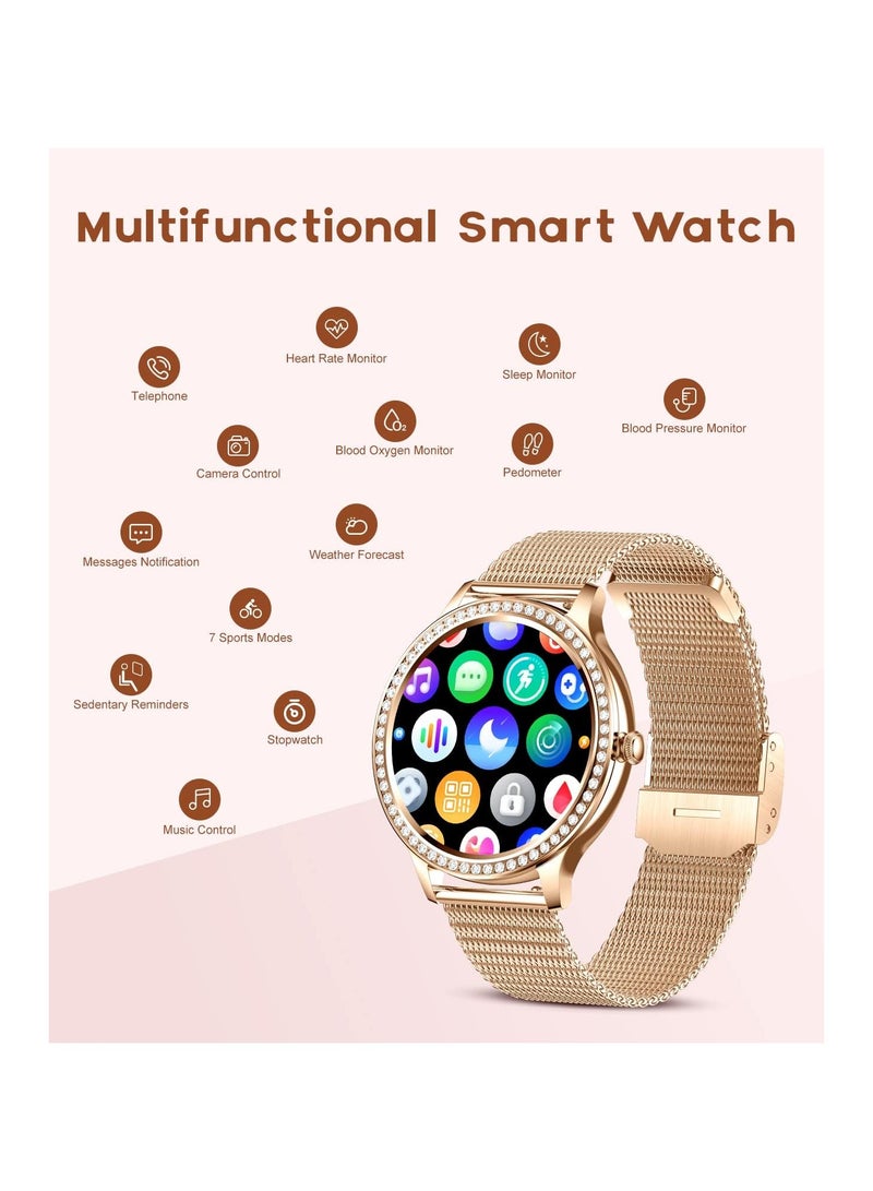 RollsTimi  EmpowerHER: i58 Women's Gold Smartwatch Your Ultimate Fitness and Lifestyle Companion - Image 3