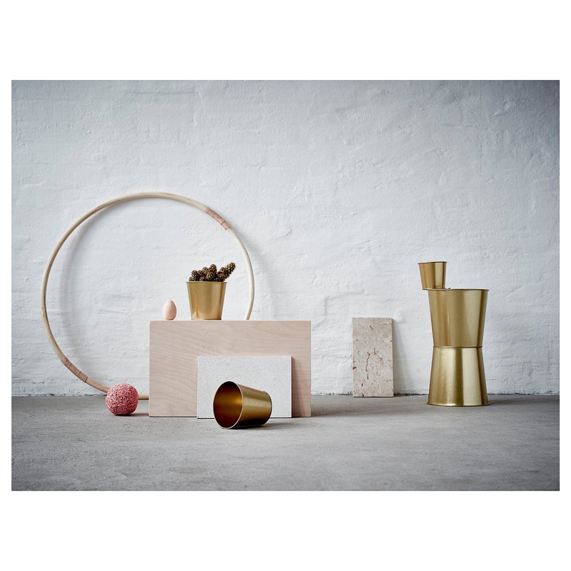 Baitique Plant Pot, Brass-Colour Metal, 12 cm - Image 5