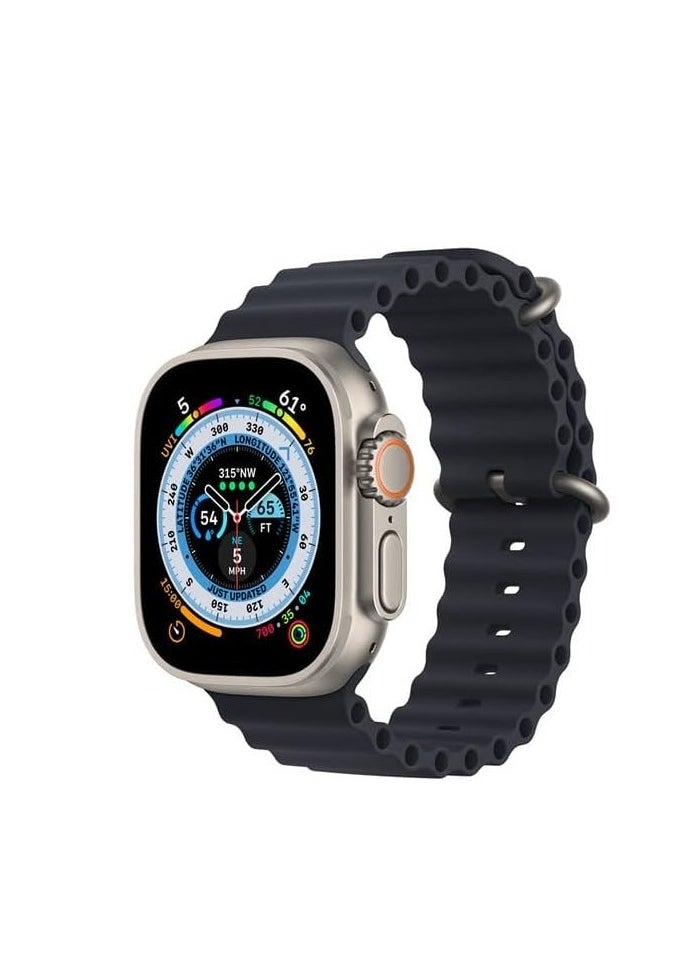 Generic - Band Compatible with Apple Watch Band 49mm 45mm 44mm 42mmWomen Men Breathable Waterproof soft Silicone Sport Strap for iWatch Apple Watch Ultra SE Series 8 7 6 5 4 3 2 1black - Image 1