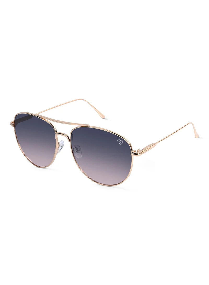 Woggles UV- Protected  Blue Aviator Sunglasses
