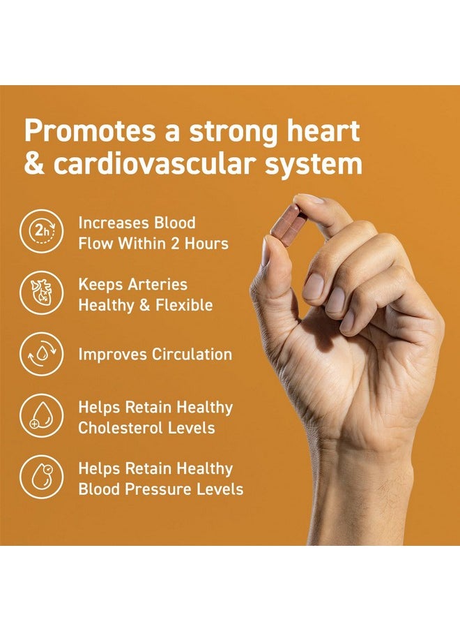 CocoaVia Cardio Health Supplement, 30 Day, 500Mg Cocoa Flavanols, Support Heart Health, Boost Nitric Oxide, Blood Circulation, Energy, Vegan, Dark Chocolate, 60 Capsules  - Image 2