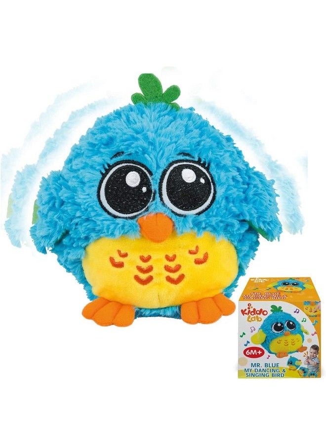 KiddoLab My Dancing And Singing Bird Mr. Blue Musical Toys For Toddlers And Infants. Baby Singing Funny Owl Toy. Sound And Touch Activated Blue Bird Toy For Girls And Boys Age 6 Months To 6 Years Old  - Image 1
