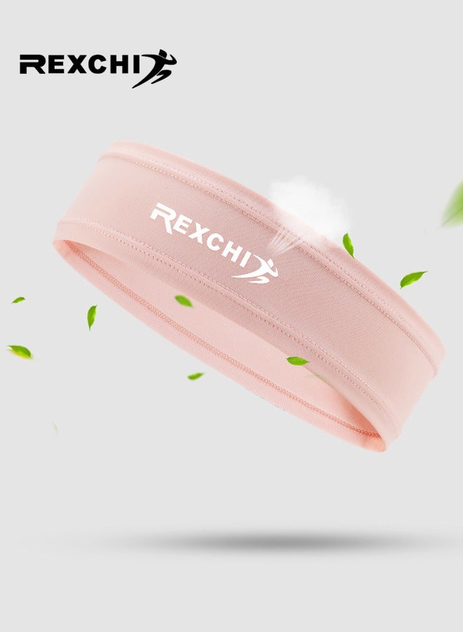 REXCHI Sweat Bands Headbands for Women Workout, Women's Fashion Non Slip Stretchy Headband, Moisture Wicking Sweatband for Fitness Exercise Sports Running Athletic Yoga, Pink - Image 3