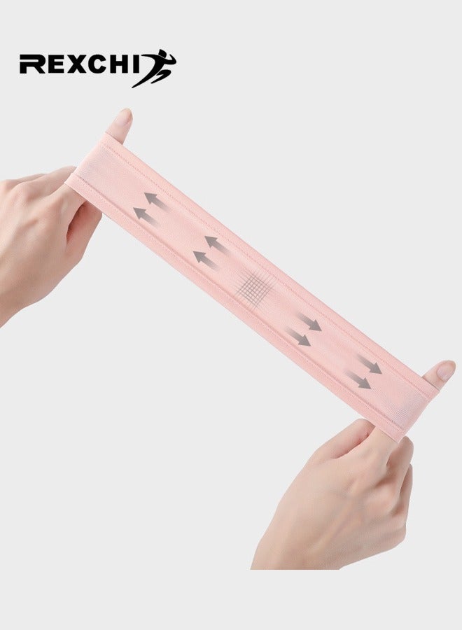 REXCHI Sweat Bands Headbands for Women Workout, Women's Fashion Non Slip Stretchy Headband, Moisture Wicking Sweatband for Fitness Exercise Sports Running Athletic Yoga, Pink - Image 4