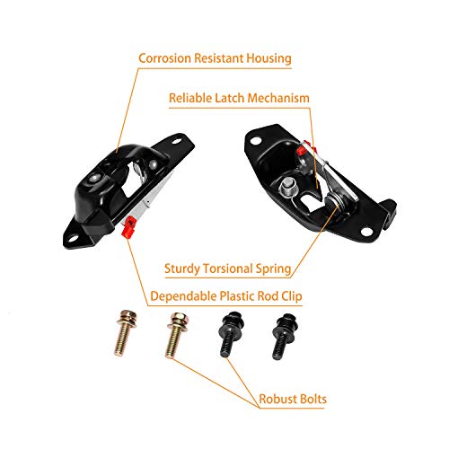 Gledewen طقم إعادة بناء قفل مقبض الباب الخلفي، متوافق مع شيفروليه سيلفرادو 1500 2500 3500 من 1999-2006، جي إم سي سييرا، بديل# 15997911 15921948 أجزاء باب الخلفي حشوة إطار قفل برغي مفصل مجموعة قفل - Image 5