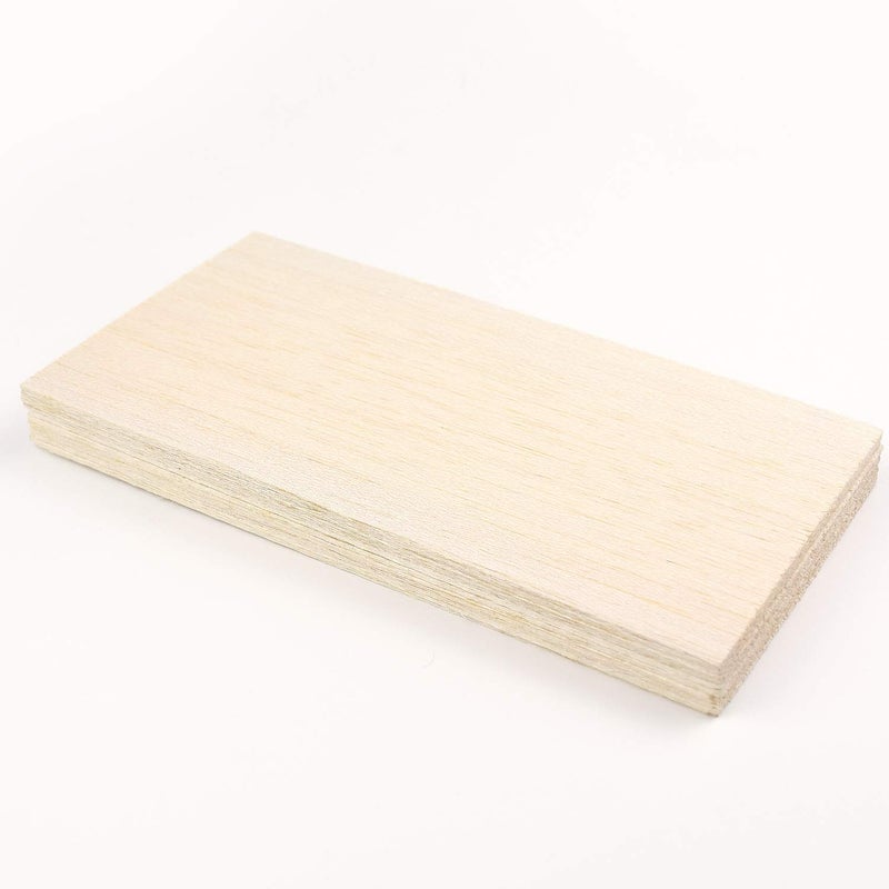 Thyores 10 Pack Balsa Wood Sheets, Natural Unfinished Wood for House Aircraft Ship Boat DIY Wooden Plate Model, School Projects, Craft Project 100x200x1.5mm - Image 5