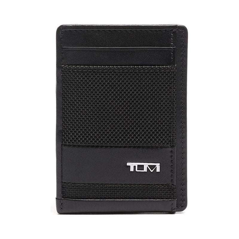 TUMI - Alpha Money Clip Card Case - Credit Card Wallet - Stylish Cash & Money Clip - 2.9" X 4.1" X 0.6" - Black - Image 1