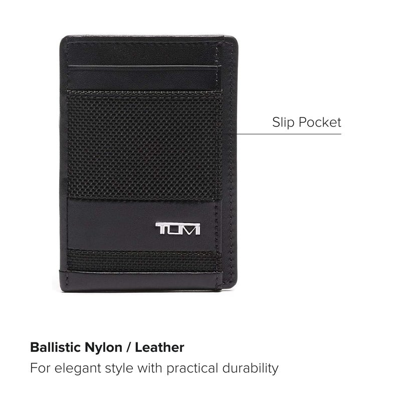 TUMI - Alpha Money Clip Card Case - Credit Card Wallet - Stylish Cash & Money Clip - 2.9" X 4.1" X 0.6" - Black - Image 3