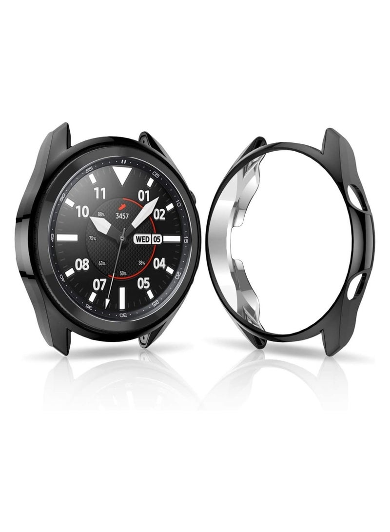 حافظة مناسبة لساعة سامسونج جالاكسي 3 45 ملم من مادة TPU حافظة واقية مضادة للصدمات حول الغطاء الواقي (أسود) - Image 1