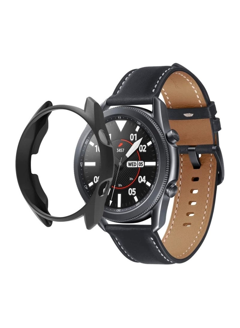 حافظة مناسبة لساعة سامسونج جالاكسي 3 45 ملم من مادة TPU حافظة واقية مضادة للصدمات حول الغطاء الواقي (أسود) - Image 4