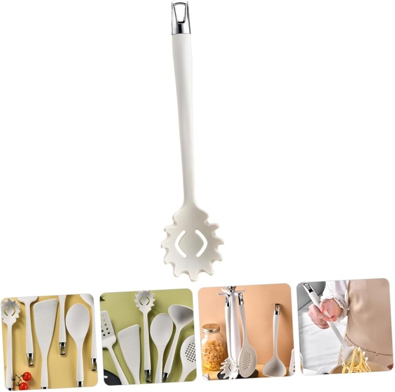 Heat Resistant Silicone Pasta Spoon Server Non Stick Kitchen Utensil for Cooking and Serving Spaghetti - Image 5