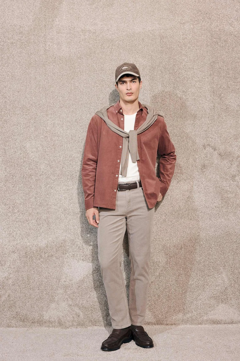 Regular Fit Velvet Trousers