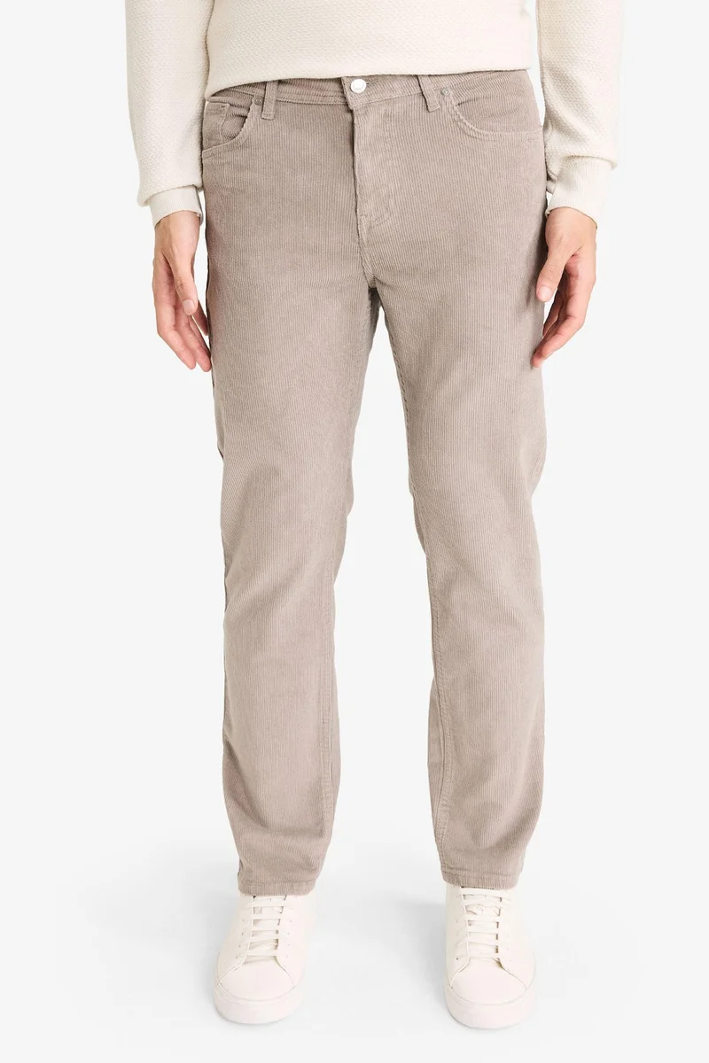 Defacto  Regular Fit Velvet Trousers for Men | Best Price UAE