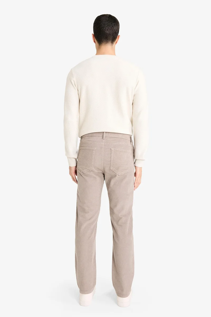 Defacto  Regular Fit Velvet Trousers for Men | Best Price UAE