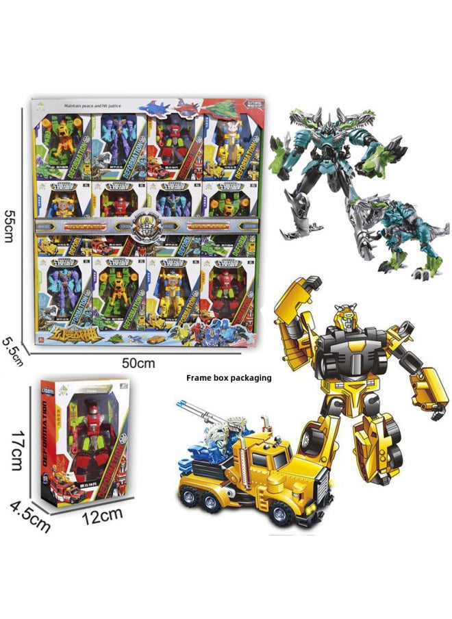 null - Boy Car Deformation Toy Car Deformation Robot Play House Children's King Kong Toy Training Institution Gift-Color:54115  Boxed  Color Random JB-109 - Image 1