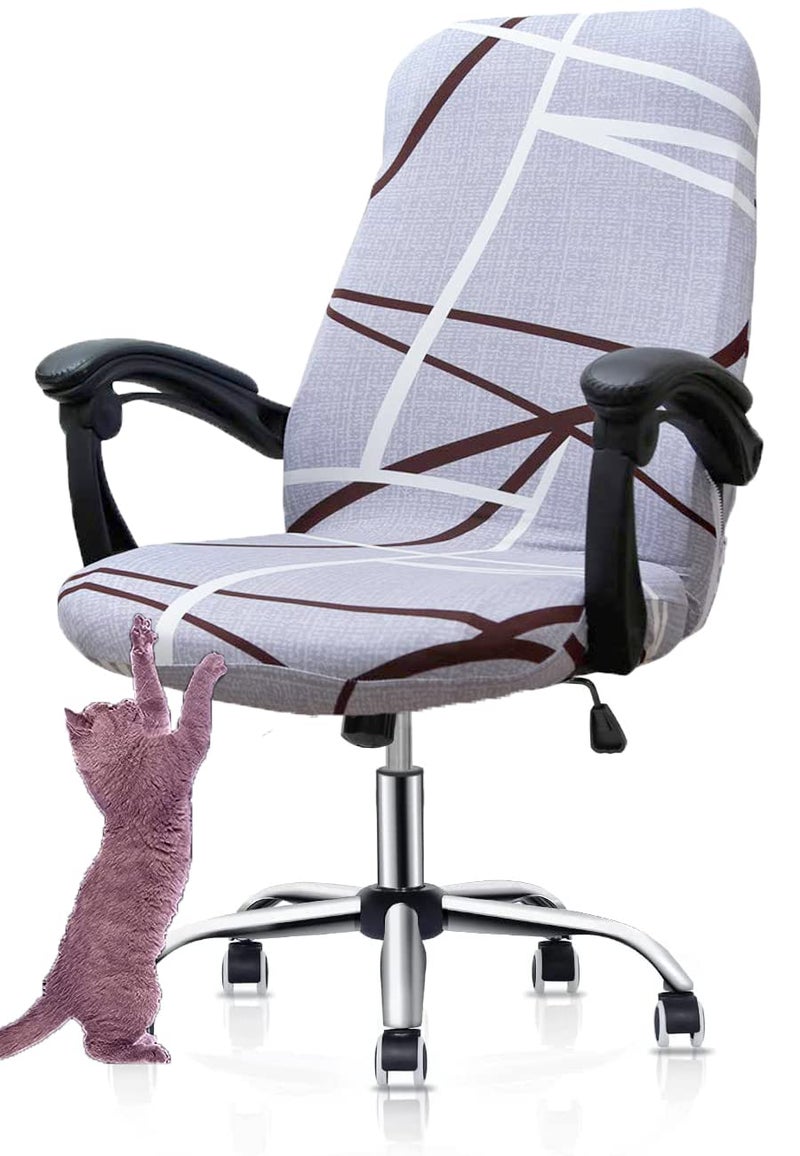 Deisy Dee Computer Office Chair Covers for Stretch Universal Rotating Chair Desk Chairs ONLY Chair Covers F Medium