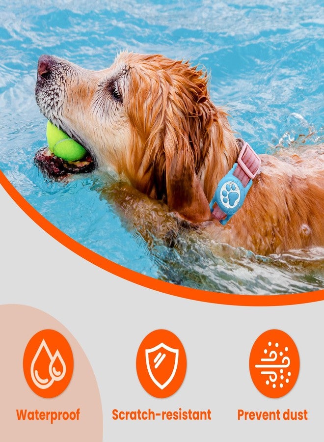 حامل طوق الكلاب المقاوم للماء من ilFindYou لعلامة Apple Air Tag، حامل طوق الكلاب المصنوع من السيليكون لعلامة Airtag للكلاب والقطط (أزرق) - Image 2