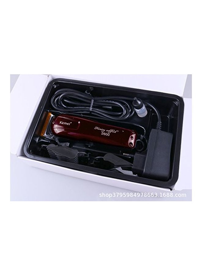 NIBEMINENT Professional Electric Fader Hair Trimmer Maroon/Black 273grams - Image 4