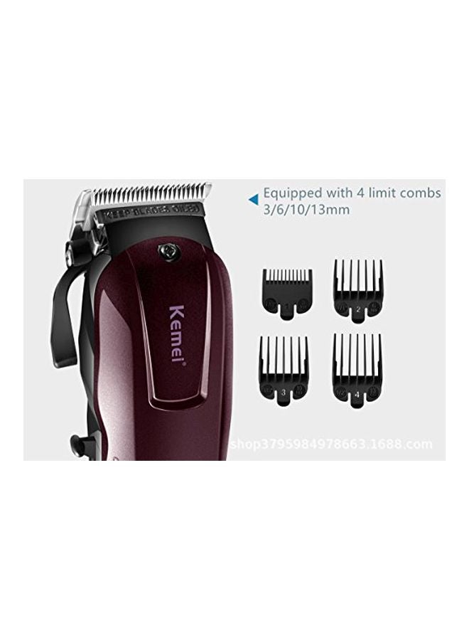 NIBEMINENT Professional Electric Fader Hair Trimmer Maroon/Black 273grams - Image 3