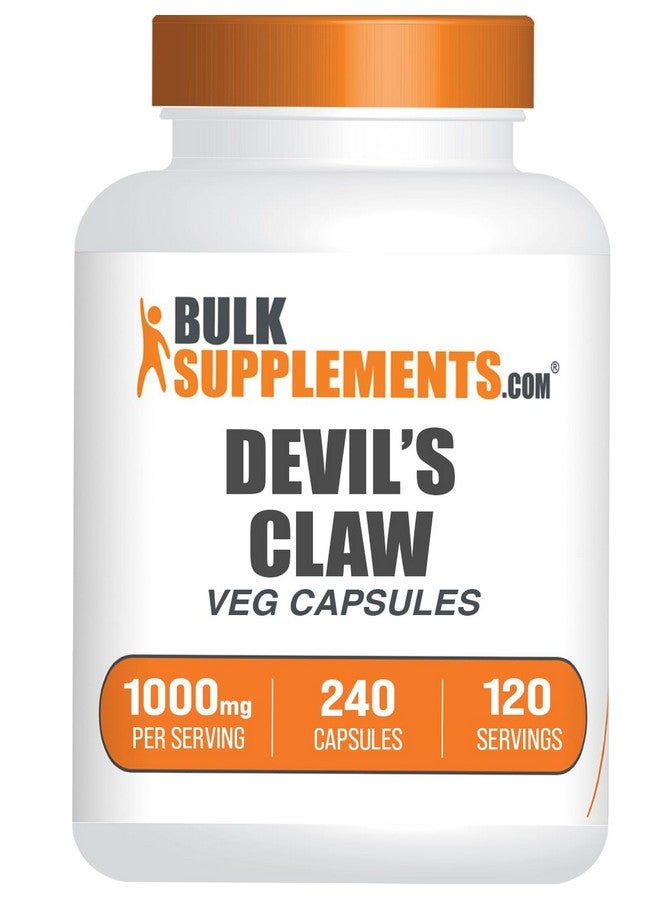 BulkSupplements.com Devil's Claw Extract Capsules - Devils Claw Herbal Supplement, Devil's Claw Capsules - Vegan & Gluten Free, 2 Capsules per Serving, 240 Veg Capsules (Pack of 1) - Image 1