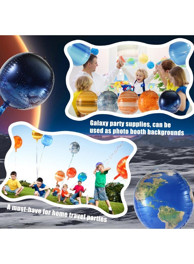 PEUTIER 11pcs Planet Balloons, 22 Inch Large Galaxy Balloons Aluminum Foil Solar System Balloons Inflatable Globe Outer Space Theme Balloons for Kids Science Fiction Birthday Party Shower Decorations  - Image 3