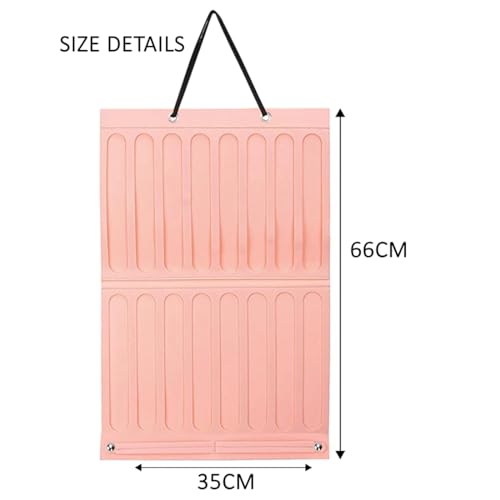 kapimo Hair Clip Bow Ties Organizer for Girls Kids, Hair Bow Holder Closet Wall Hanging Holder, Soft Felt Hairband Storage for Girls Baby Hair Accessories (2-Layered, Pink) - Image 2