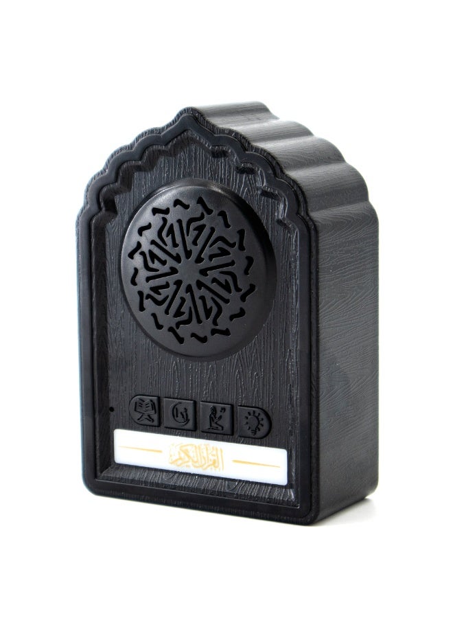 Equantu Equantu Quran Decoration Wall Plug Beautiful Quran Speaker QB812, Complete Quran Recitation Zikir Speaker for Home, Mosque, Office Black - Image 1