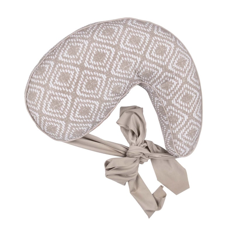 boppy Boppy Anywhere Travel Nursing Pillow Latte Rattan Plus Sized to Petite with Stretch Belt Portable Nursing Pillow Breastfeeding and BottleFeeding Support Machine Washable
