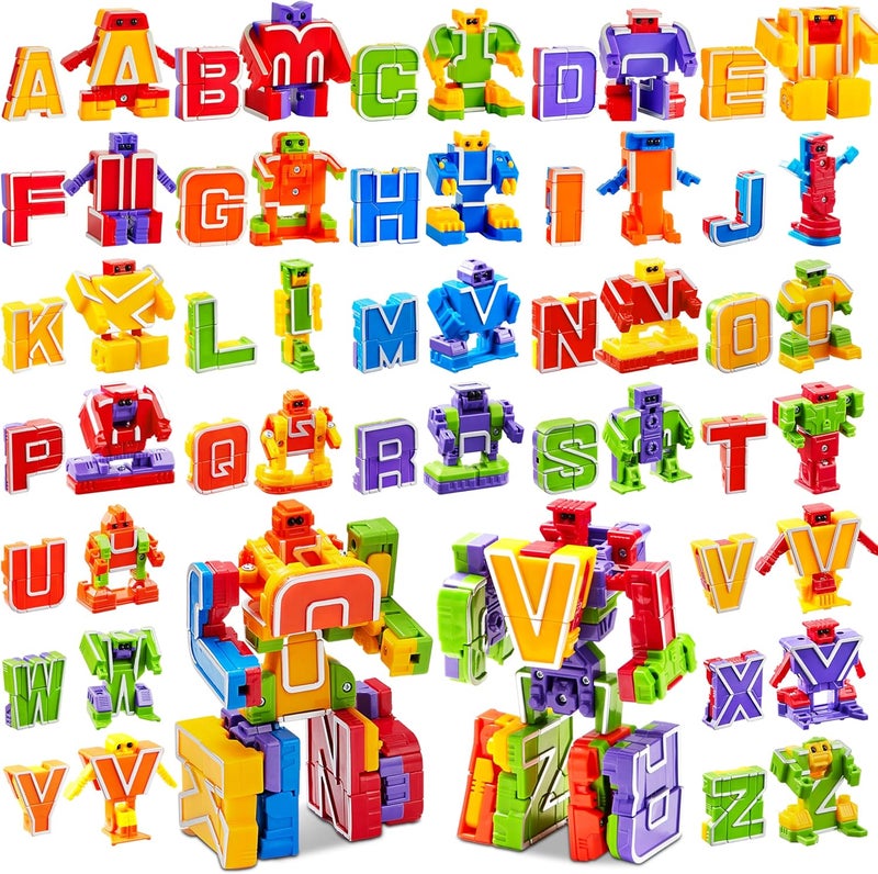 JOYIN Alphabet Robots Toys for Kids, ABC Learning Toys, Alphabots, Letters, Toddlers Education Toy, Carnival Prizes, Christmas, Treasure Box and Prize for Classroom - Image 1